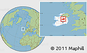 Savanna Style Location Map of Westmeath, highlighted country