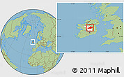 Savanna Style Location Map of Westmeath, highlighted parent region
