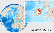 Shaded Relief Location Map of Westmeath