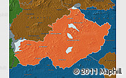 Political Map of Westmeath, darken