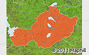 Political Map of Westmeath, satellite outside