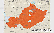 Political Map of Westmeath, shaded relief outside