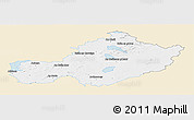 Classic Style Panoramic Map of Westmeath, single color outside