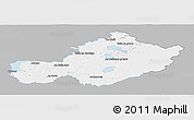Gray Panoramic Map of Westmeath, single color outside