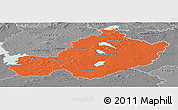 Political Panoramic Map of Westmeath, desaturated