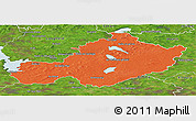Political Panoramic Map of Westmeath, satellite outside