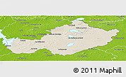 Shaded Relief Panoramic Map of Westmeath, physical outside