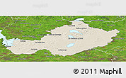 Shaded Relief Panoramic Map of Westmeath, satellite outside