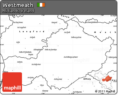 Blank Simple Map of Westmeath