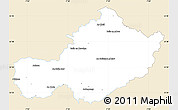 Classic Style Simple Map of Westmeath, single color outside