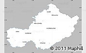 Gray Simple Map of Westmeath, single color outside