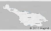 Gray 3D Map of Cavan, single color outside