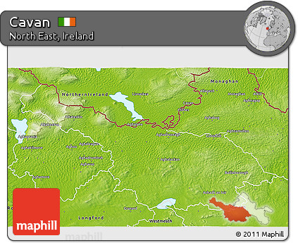 Physical 3D Map of Cavan