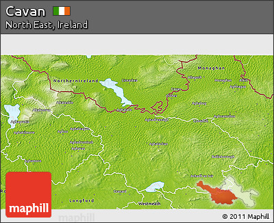 Physical 3D Map of Cavan
