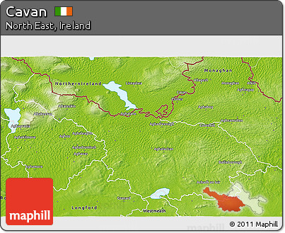 Physical 3D Map of Cavan