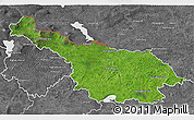 Satellite 3D Map of Cavan, desaturated