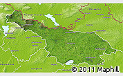 Satellite 3D Map of Cavan, physical outside