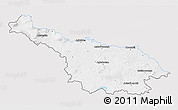 Silver Style 3D Map of Cavan, single color outside