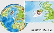 Physical Location Map of Cavan, highlighted country, highlighted parent region