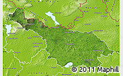 Satellite Map of Cavan, physical outside