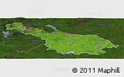 Satellite Panoramic Map of Cavan, darken