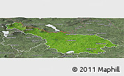 Satellite Panoramic Map of Cavan, semi-desaturated