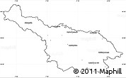 Blank Simple Map of Cavan, cropped outside