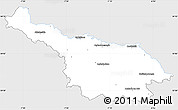 Silver Style Simple Map of Cavan, single color outside
