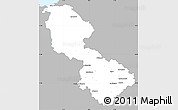 Gray Simple Map of Leitrim, single color outside