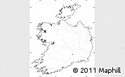 Blank Simple Map of Ireland, cropped outside, no labels