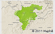 Physical 3D Map of Carlow, shaded relief outside
