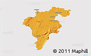 Political 3D Map of Carlow, single color outside