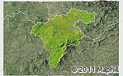 Satellite 3D Map of Carlow, semi-desaturated