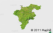 Satellite 3D Map of Carlow, single color outside
