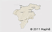 Shaded Relief 3D Map of Carlow, cropped outside