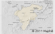 Shaded Relief 3D Map of Carlow, desaturated