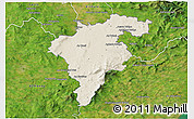 Shaded Relief 3D Map of Carlow, satellite outside