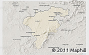 Shaded Relief 3D Map of Carlow, semi-desaturated