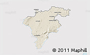 Shaded Relief 3D Map of Carlow, single color outside