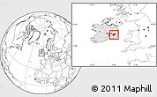 Blank Location Map of Carlow, highlighted country
