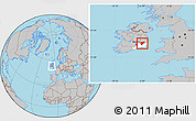 Gray Location Map of Carlow, highlighted parent region