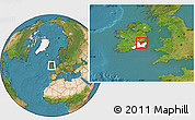 Satellite Location Map of Carlow, highlighted parent region