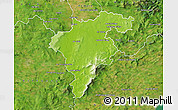 Physical Map of Carlow, satellite outside