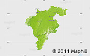 Physical Map of Carlow, single color outside