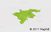 Physical Panoramic Map of Carlow, cropped outside