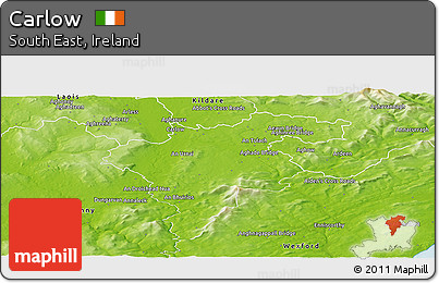 Physical Panoramic Map of Carlow