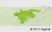 Physical Panoramic Map of Carlow, lighten