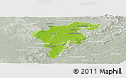 Physical Panoramic Map of Carlow, lighten, semi-desaturated