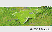 Physical Panoramic Map of Carlow, satellite outside