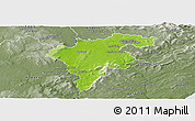 Physical Panoramic Map of Carlow, semi-desaturated